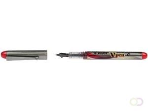 PILOT Einweg-Füllhalter V-Pen Silver, rot