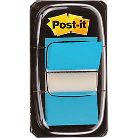 Post-it Index standaard, ft 25,4 x 43,2 mm, turkoois, houder met 50 tabs