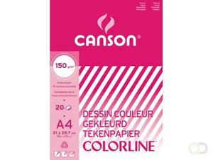 Canson gekleurd tekenpapier Colorline ft 21 x 29,7 cm (A4)