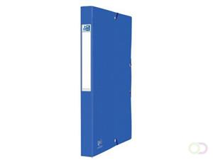 Elba Elastobox  A4 25mm met rugetiket blauw