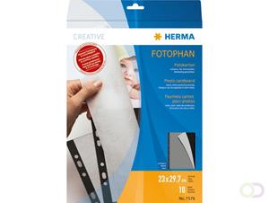 HERMA Photo cardboard 230x297 mm black 10 sheets (7576)