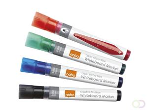 Nobo Viltstift  whiteboard Liquid ink drymarker ass 3mm à 4st