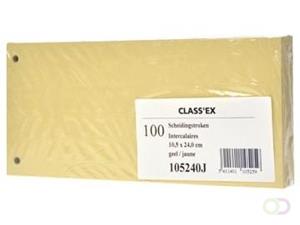 Class'ex verdeelstroken geel, pak van 100