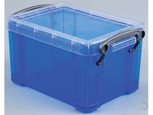 Really Useful Box 1,6 liter, transparant blauw