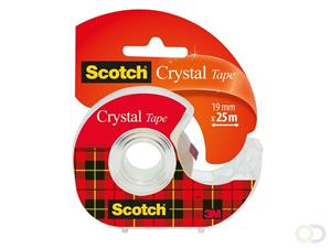 Scotch Plakband Crystal ft 19 mm x 25 m, blister met 1 afroller met 1 rolletje