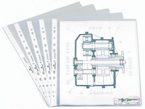 Durable Prospekthüllen A4 PP 60my Universallochung VE=100 Stück im Kar