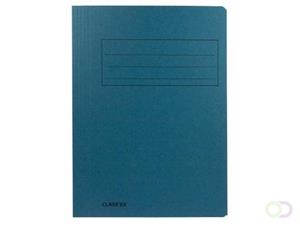 Class'ex dossiermap, 3 kleppen ft 23,7 x 34,7 cm (voor ft folio), blauw