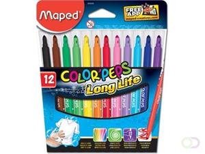 Maped Viltstift Color'Peps 12 stiften in een kartonnen etui