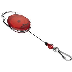 DURABLE Ausweishalter mit Jojo, oval, rot/transparent