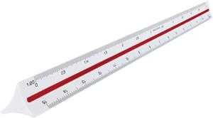 Maped driekantige schaallat groen: schaalverdeling 1:20, 1:25, 1:33,33, 1:50, 1:75, 1:100