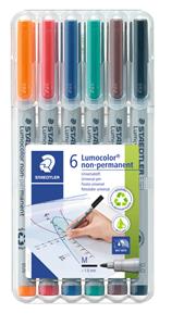 Staedtler Viltstift  Lumocolor 315 non permanent M set à 6 stuks assorti