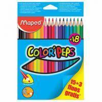 Maped Kleurpotlood  color'peps 15 kleurpotloden + 3 fluo