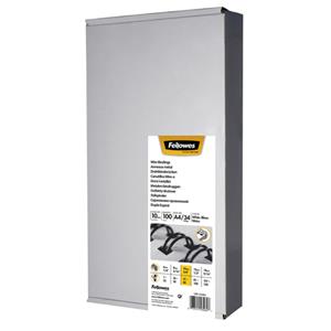 Fellowes Drahtbinderücken, DIN A4, 34 Ringe, 10 mm, silber