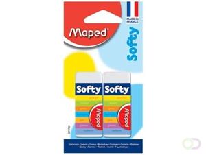 Maped potloodgom Softy medium formaat, blister met 2 stuks