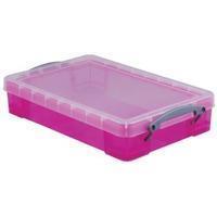 Reallyusefulboxes Really Useful Box 4 liter, transparant roze