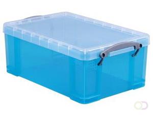 Reallyusefulboxes Really Useful Box 9 liter, transparant helblauw