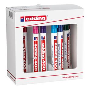 Edding Permanent marker 400 0.75 - 1 mm. assorti (doos 10 stuks)