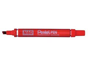 Pentel Marker N60 1,2-6mm rood (12) (001928)