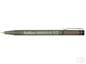 Artline Fineliner  zwart 0.2mm