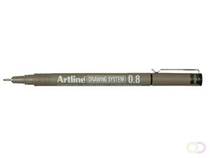 Artline Fineliner  zwart 0.8mm