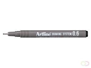 Artline Fineliner  zwart 0.6mm