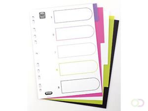 Oxford Kunststoff-Register myColour, A4, 5-teilig, blanko