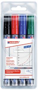 Edding Whiteboard marker 250 1.5 - 3 mm. assorti (pak 4 stuks)