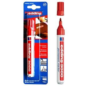 Edding Viltstift  3000 rond rood 1.5-3mm blister