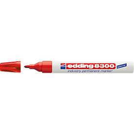 Edding Permanent marker 8300 Industry 1.5 - 3 mm. rood (doos 10 stuks)