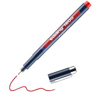 edding 1800 Faserzeichner profipen - 0,5 mm, rot