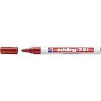 Edding Viltstift  751 lakmarker rond rood 1-2mm