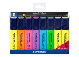 STAEDTLER Textmarker , Textsurfer classic, , 6 + 2 GRATIS