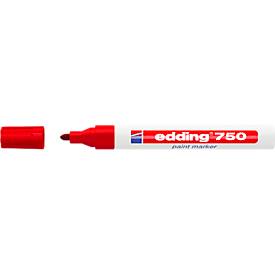 Edding Viltstift  750 lakmarker rond rood 2-4mm