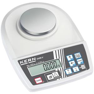 Kern EMB 200-3V EMB 200-3V Brievenweegschaal Weegbereik (max.) 0.2 kg Resolutie 0.001 g werkt op het lichtnet, werkt op batterijen Zilver