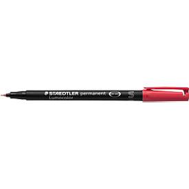 STAEDTLER  OHP/CD/DVD marker permanent Lc313. super fijn. rood (pak 10 stuks)