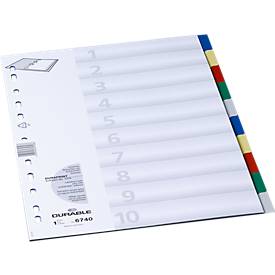 DURABLE Kunststoff-Register, A4, PP, 10-teilig