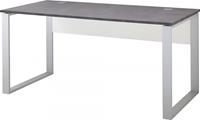 Certeo - Schreibtisch 'Berlin' HxBxT 750 x 1600 x 800mm, weiß/basalto-dunkel Arbeitstisch