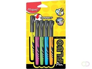 Maped markeerstift Fluo Pen, blister met 5 stuks