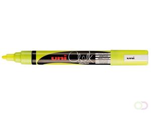 Uni-Ball Kreidemarker Chalk PWE-5M, neon-gelb, Rundspitze