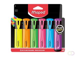 Maped markeerstift Fluo'Peps assortiment blister met 6 stuks