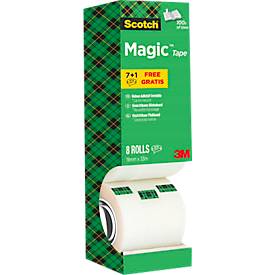 3M Scotch Klebefilm Magic 810, 19 mm x 33 m, 6+2 GRATIS