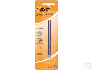 BIC Vulling Atlantis / Velocity balpen Medium blauw (pak 2 stuks)