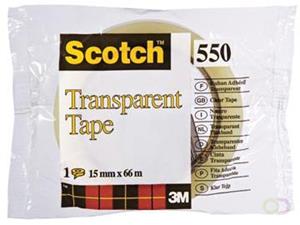 Scotch Plakband  550 15mmx66m transparant