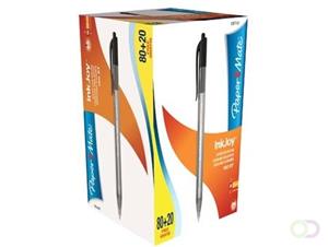 Papermate Paper Mate balpen InkJoy 100 RT, zwart, doos 80 + 20 gratis