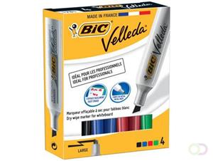 BIC Whiteboard marker Velleda 1781 3 - 6 mm. assorti (pak 4 stuks)