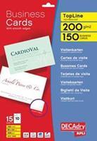 Decadry visitekaarten TopLine 150 kaartjes (10 kaartjes ft 85 x 54 mm per A4), ronde hoeken