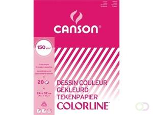 Canson tekenblok 150g/m² ft A3, 20 vel, assortiment kleuren