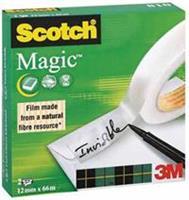 3M Scotch Klebefilm Magic 810, unsichtbar, 12 mm x 66 m