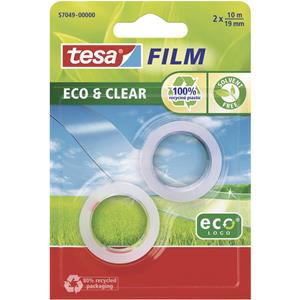 TESA 57049 tesafilm tesafilm Eco & Clear Transparent (L x B) 10m x 19mm 2St.