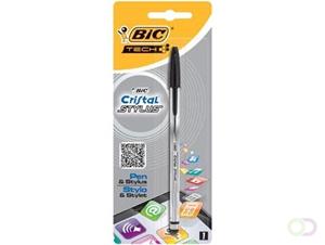 BIC Cristal Stylus stickbalpen. 1.0 mm. zwart (blister 1 stuk)